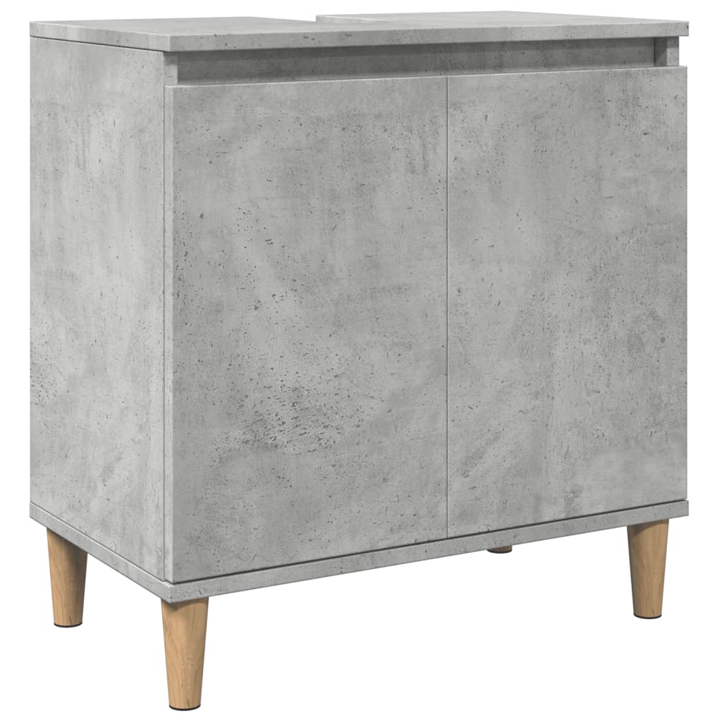 Sink Cabinet Concrete Grey 58x33x60 cm Engineered Wood