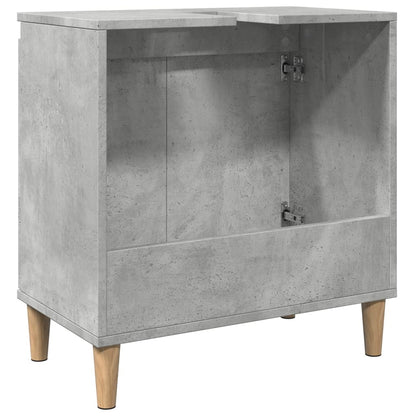 Sink Cabinet Concrete Grey 58x33x60 cm Engineered Wood