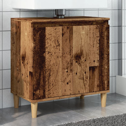 Sink Cabinet Old Wood 58x33x60 cm Engineered Wood