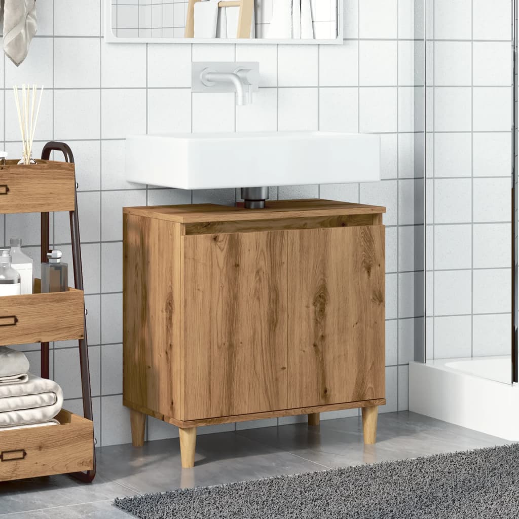 Sink Cabinet Artisan Oak 58x33x60 cm Engineered Wood