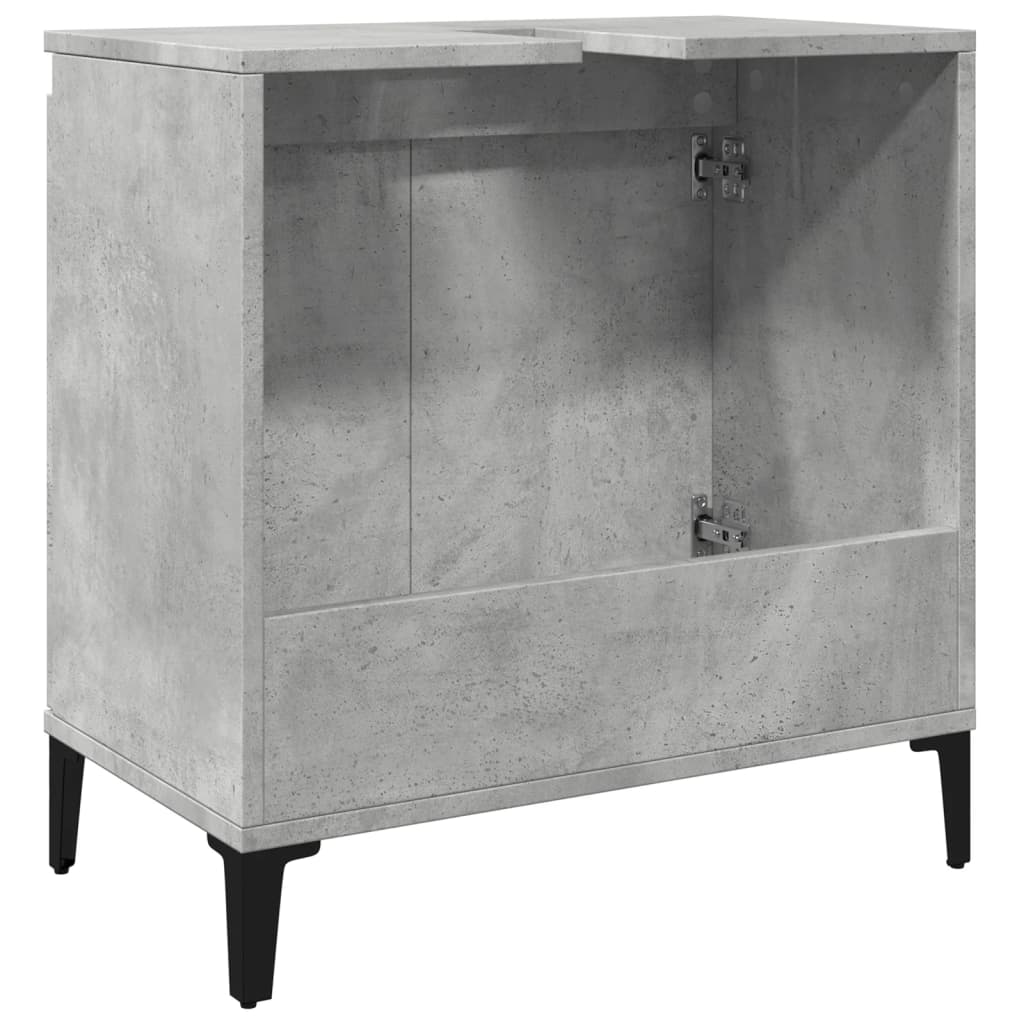 Sink Cabinet Concrete Grey 58x33x60 cm Engineered Wood