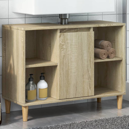 Bathroom Cabinet Sonoma Oak 80x33x60 cm Engineered Wood