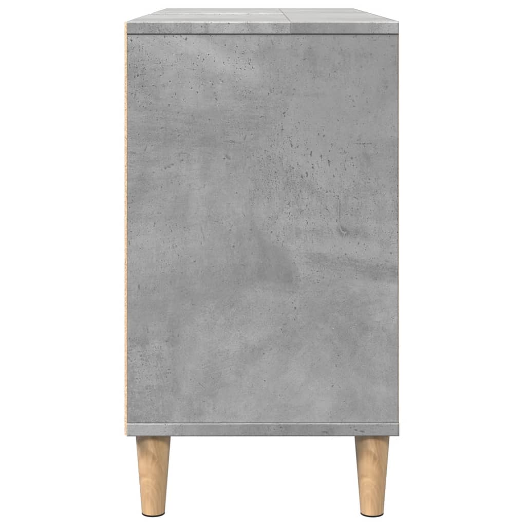 Bathroom Cabinet Concrete Grey 80x33x60 cm Engineered Wood