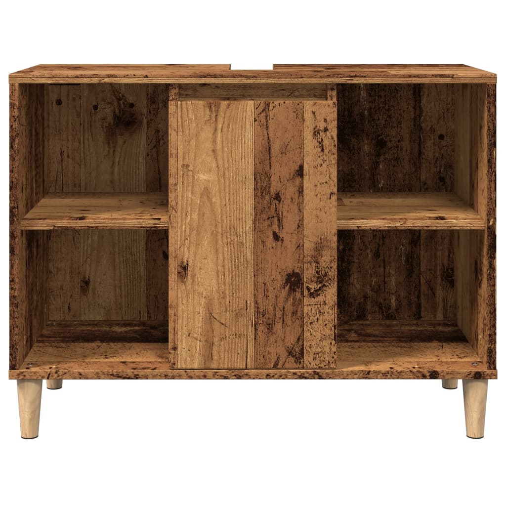 Bathroom Cabinet Old Wood 80x33x60 cm Engineered Wood