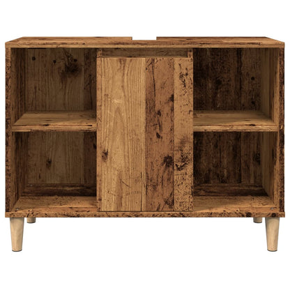 Bathroom Cabinet Old Wood 80x33x60 cm Engineered Wood