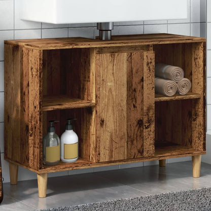 Bathroom Cabinet Old Wood 80x33x60 cm Engineered Wood