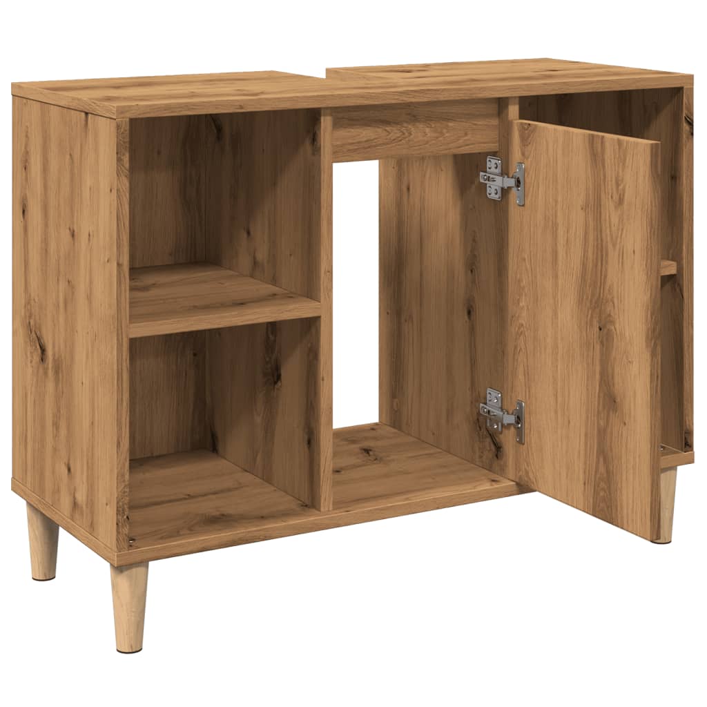 Bathroom Cabinet Artisian Oak 80x33x60 cm Engineered Wood