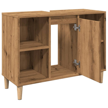 Bathroom Cabinet Artisian Oak 80x33x60 cm Engineered Wood