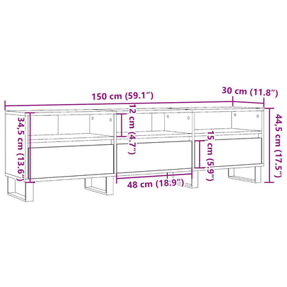 TV Cabinet Artisan Oak 150x30x44.5 cm Engineered Wood