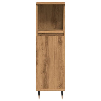 Bathroom Cabinet Artisan Oak 30x30x100 cm Engineered Wood