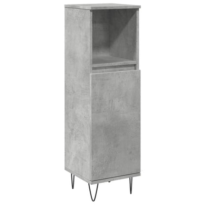 Bathroom Cabinet Concrete Grey 30x30x100 cm Engineered Wood