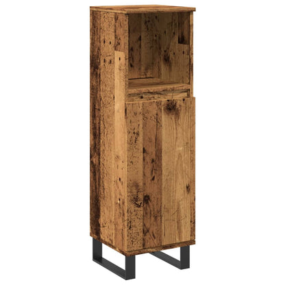 Bathroom Cabinet Old Wood 30x30x100 cm Engineered Wood