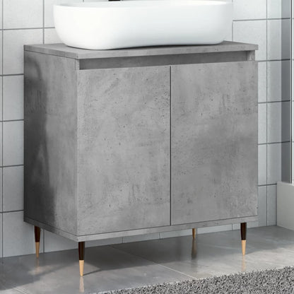 Bathroom Cabinet Concrete Grey 58x33x60 cm Engineered Wood