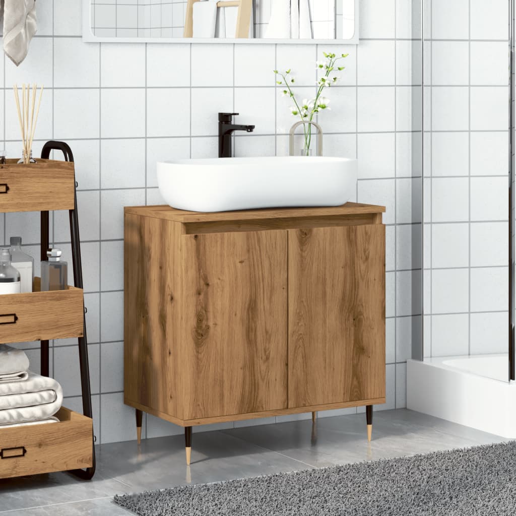 Bathroom Cabinet Artisan Oak 58x33x60 cm Engineered Wood