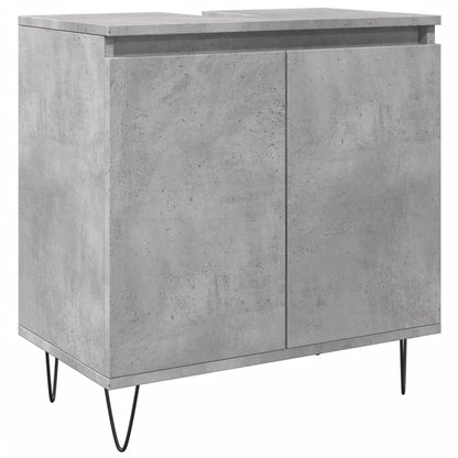 Bathroom Cabinet Concrete Grey 58x33x60 cm Engineered Wood