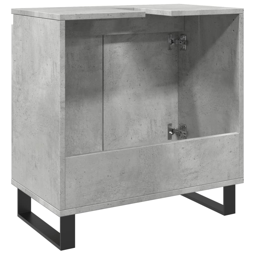 Bathroom Cabinet Concrete Grey 58x33x60 cm Engineered Wood