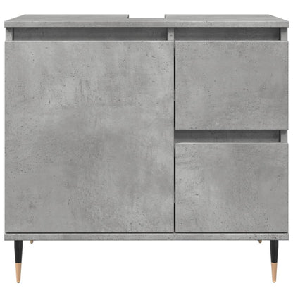 Bathroom Cabinet Concrete Grey 65x33x60 cm Engineered Wood