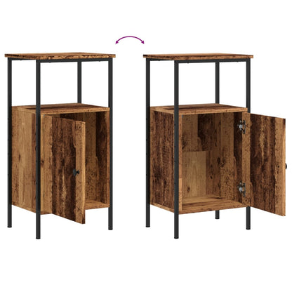 Bedside Cabinets 2 pcs Old Wood 41x31x80 cm Engineered Wood