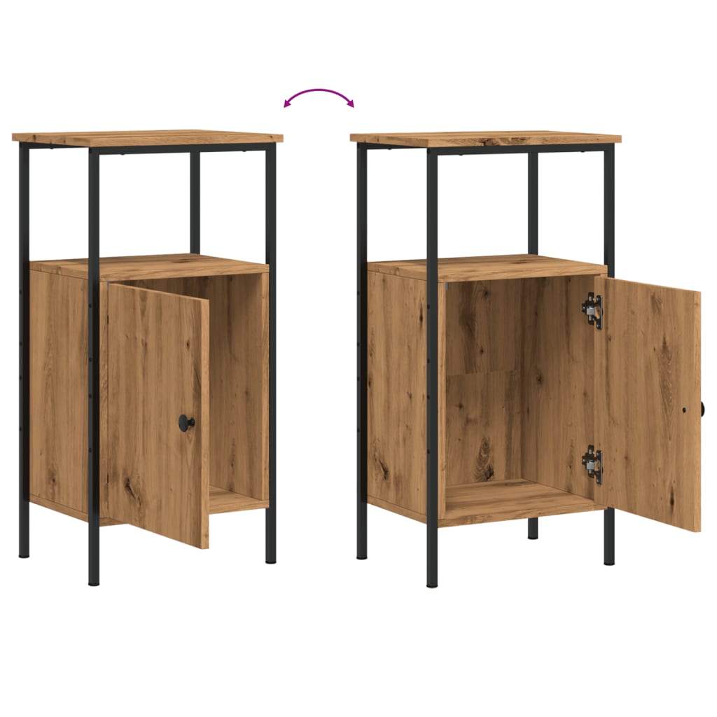 Bedside Cabinets 2 pcs Artisan Oak 41x31x80 cm Engineered Wood