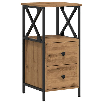 Bedside Cabinet Artisan Oak 34x35.5x70 cm Engineered Wood