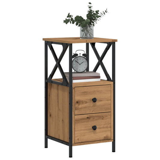 Bedside Cabinet Artisan Oak 34x35.5x70 cm Engineered Wood