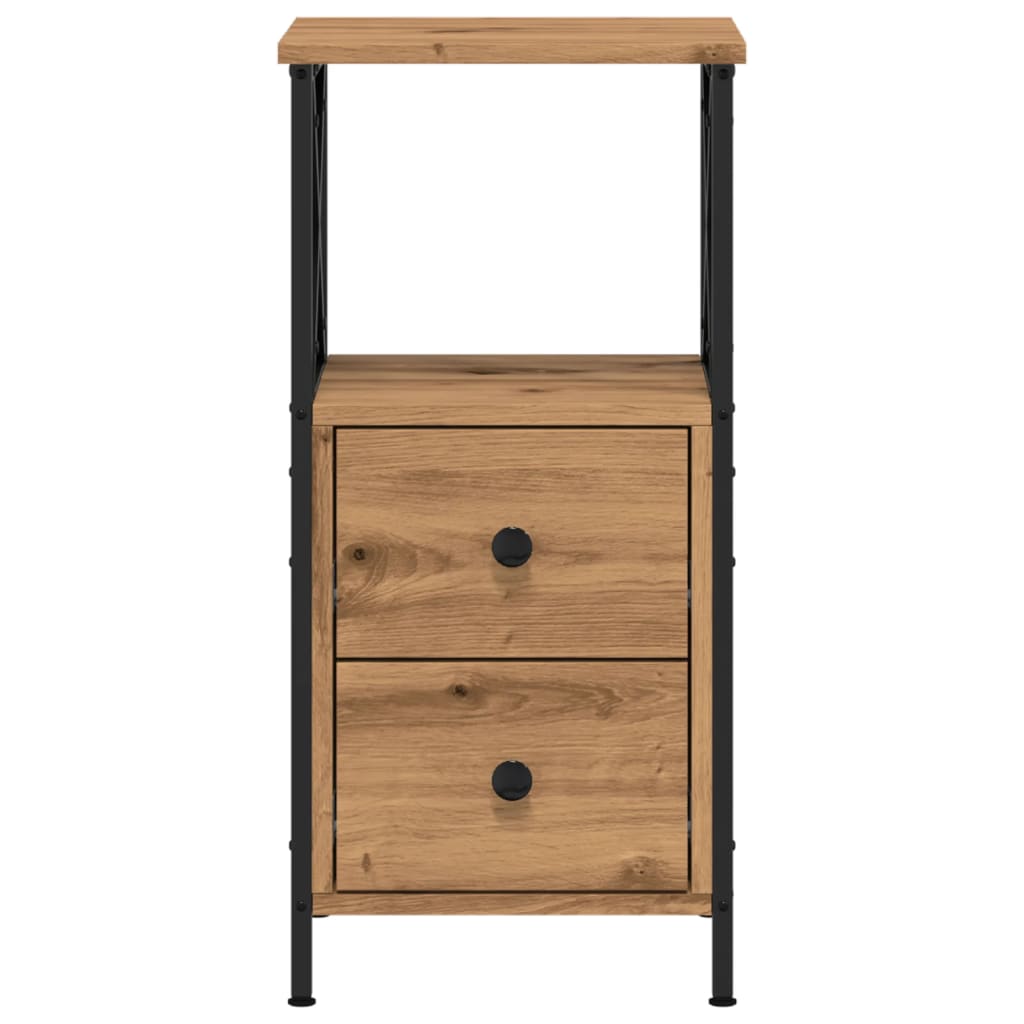 Bedside Cabinets 2 pcs Artisan Oak 34x35.5x70 cm Engineered Wood