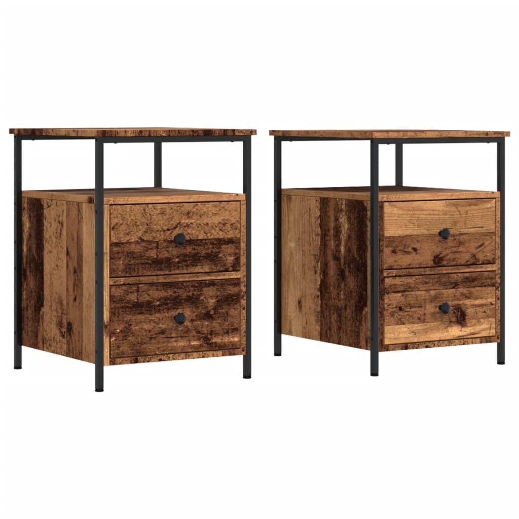 Bedside Cabinets 2 pcs Old Wood 44x45x60 cm Engineered Wood