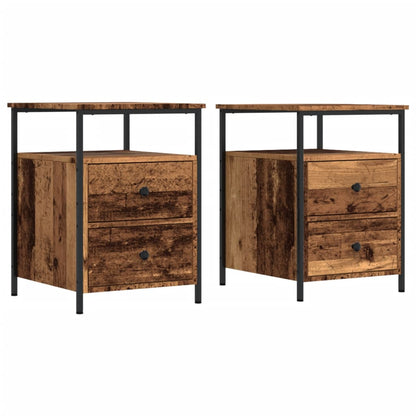 Bedside Cabinets 2 pcs Old Wood 44x45x60 cm Engineered Wood