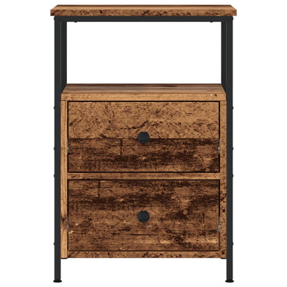 Bedside Cabinet Old Wood 34x35.5x50 cm Engineered Wood