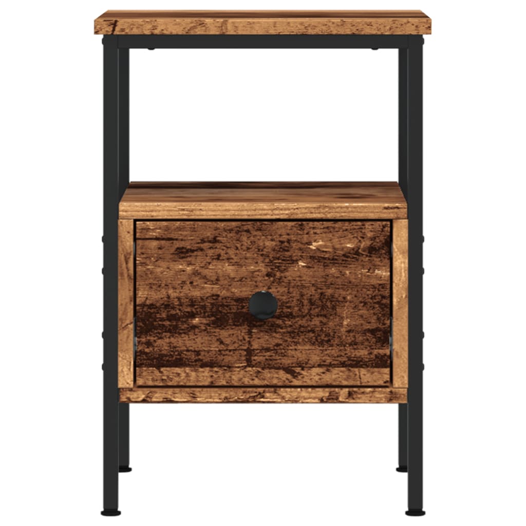 Bedside Cabinet Old Wood 34x36x50 cm Engineered Wood