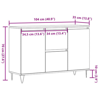 Sideboard Artisan Oak 104x35x70 cm Engineered Wood