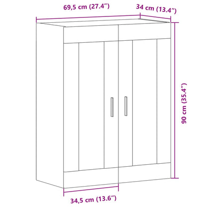 Wall Mounted Cabinet Artisan Oak 69.5x34x90 cm