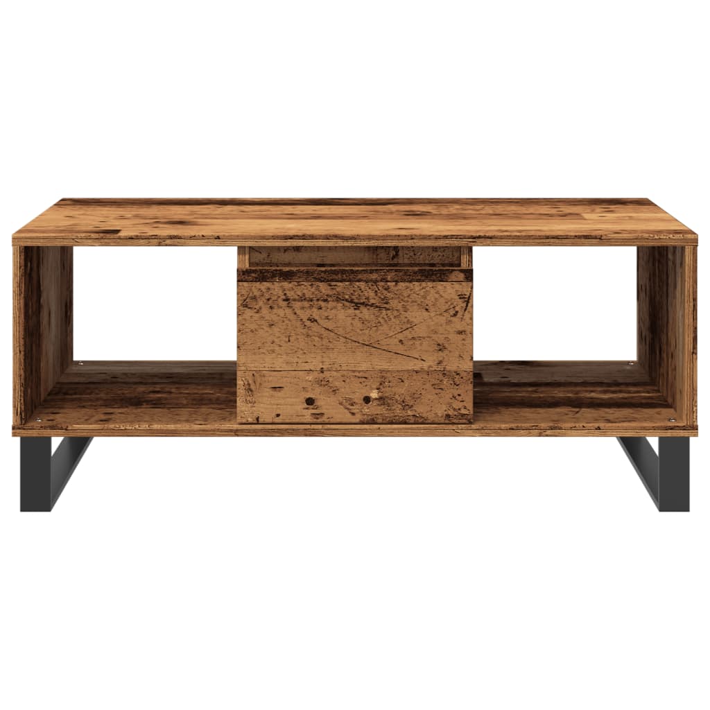 Coffee Table Old Wood 90x50x36.5 cm Engineered Wood