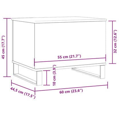 Coffee Table Old Wood 60x44.5x45 cm Engineered Wood