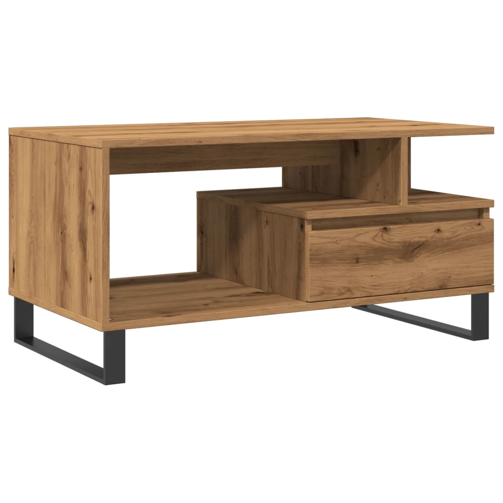 Coffee Table Artisan Oak 90x49x45 cm Engineered Wood