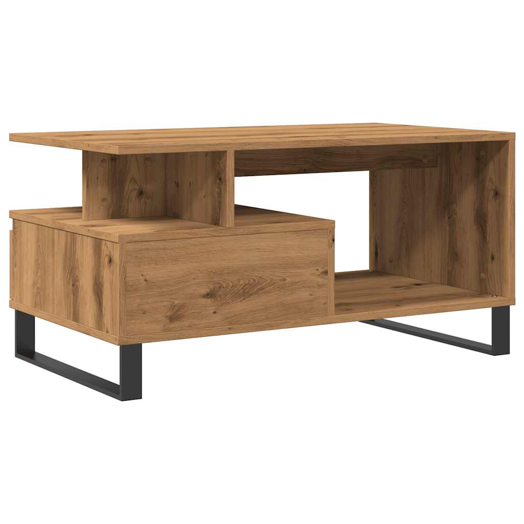 Coffee Table Artisan Oak 90x49x45 cm Engineered Wood