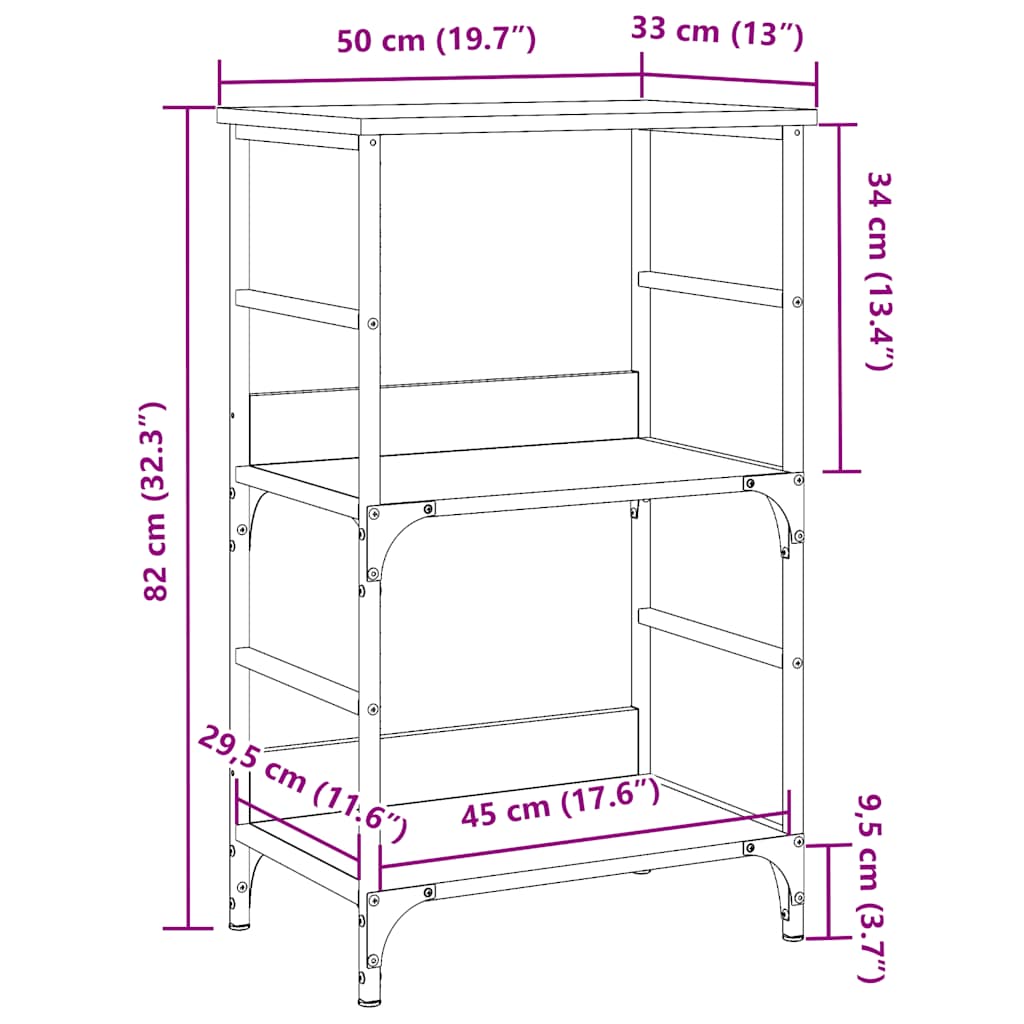 Book Cabinet Old Wood 50x33x82 cm Engineered Wood