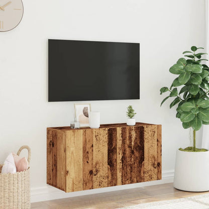 TV Cabinet Wall-mounted Old Wood 80x30x41 cm