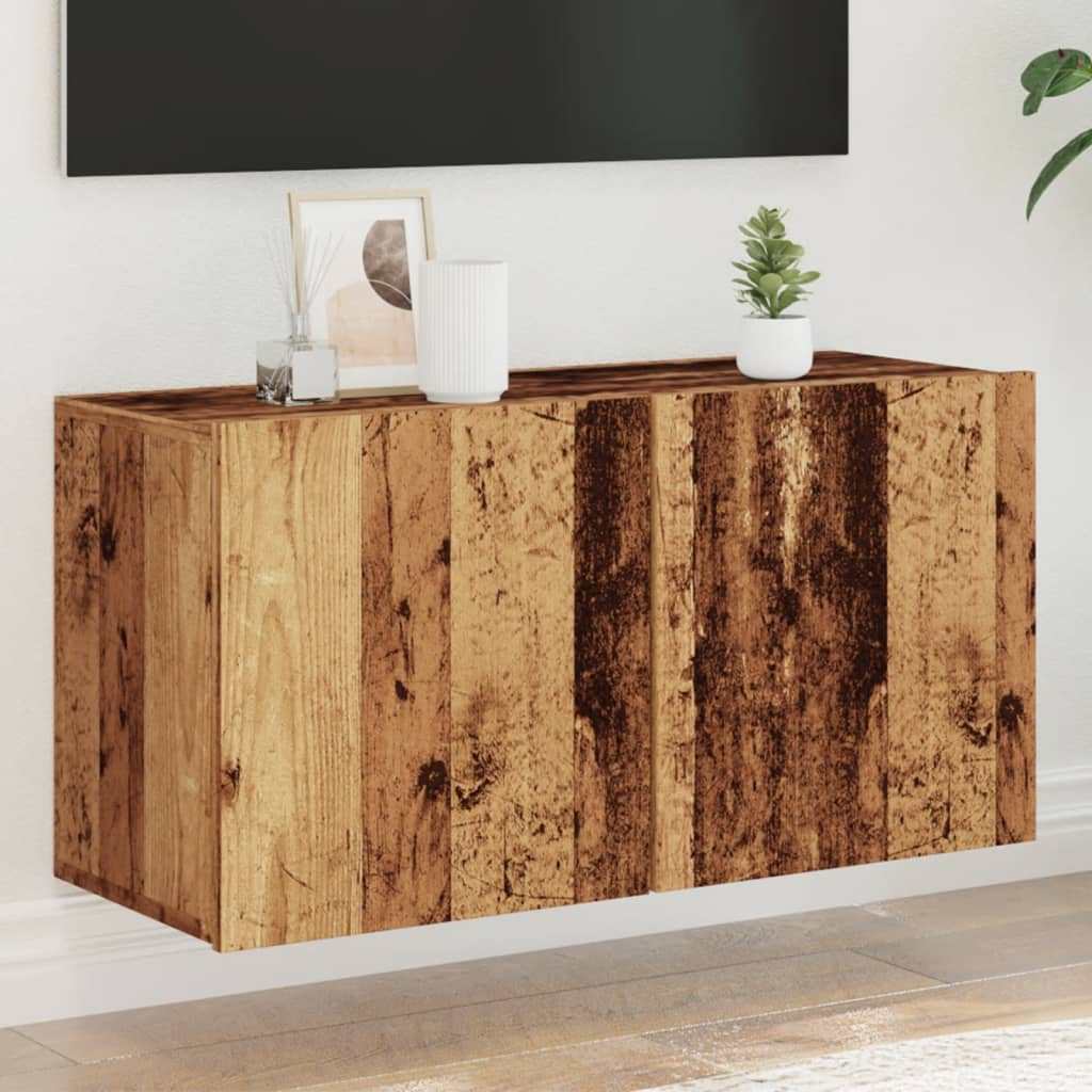 TV Cabinet Wall-mounted Old Wood 80x30x41 cm