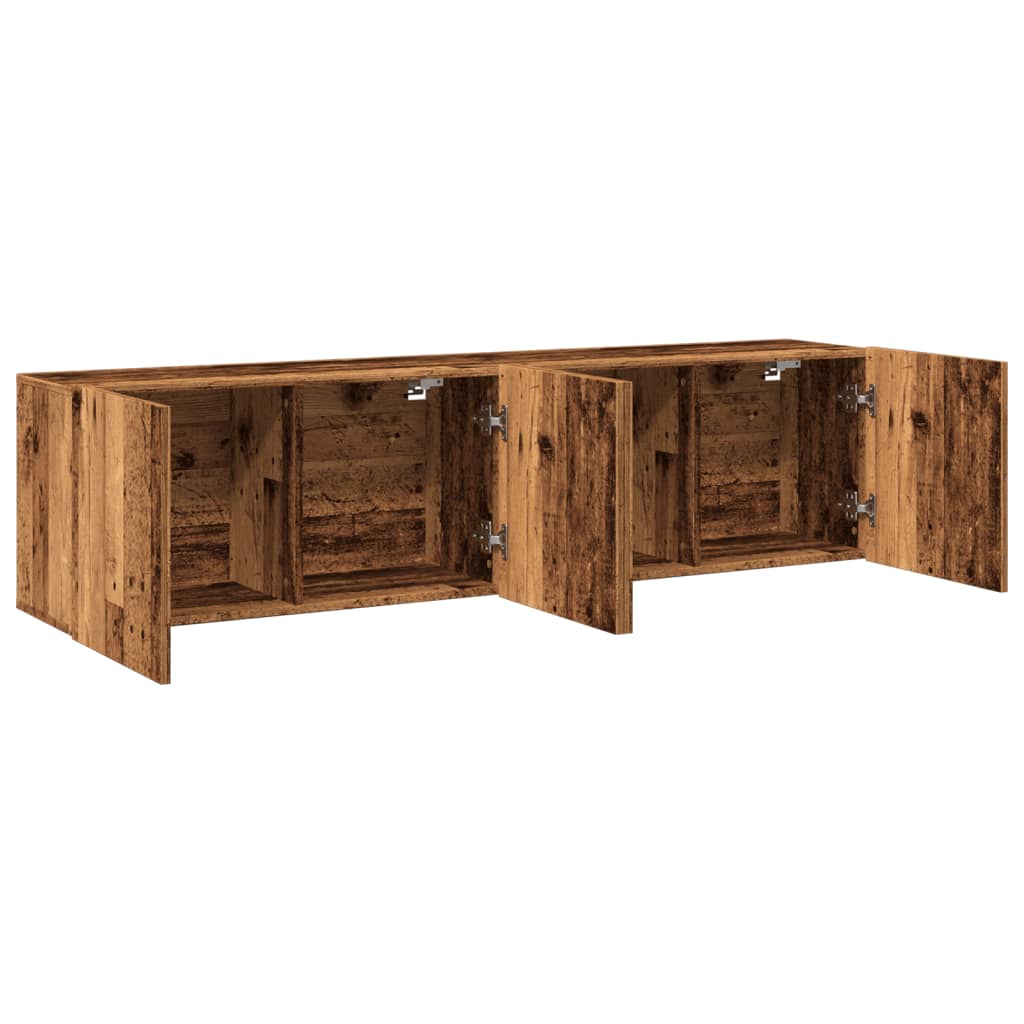 TV Cabinets Wall-mounted 2 pcs Old Wood 80x30x41 cm