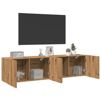 TV Cabinets Wall-mounted 2 pcs Artisian Oak 80x30x41 cm