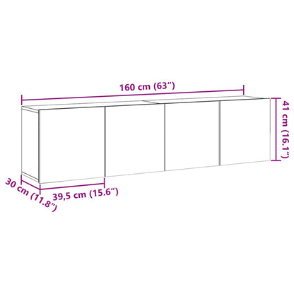 TV Cabinets Wall-mounted 2 pcs Artisian Oak 80x30x41 cm