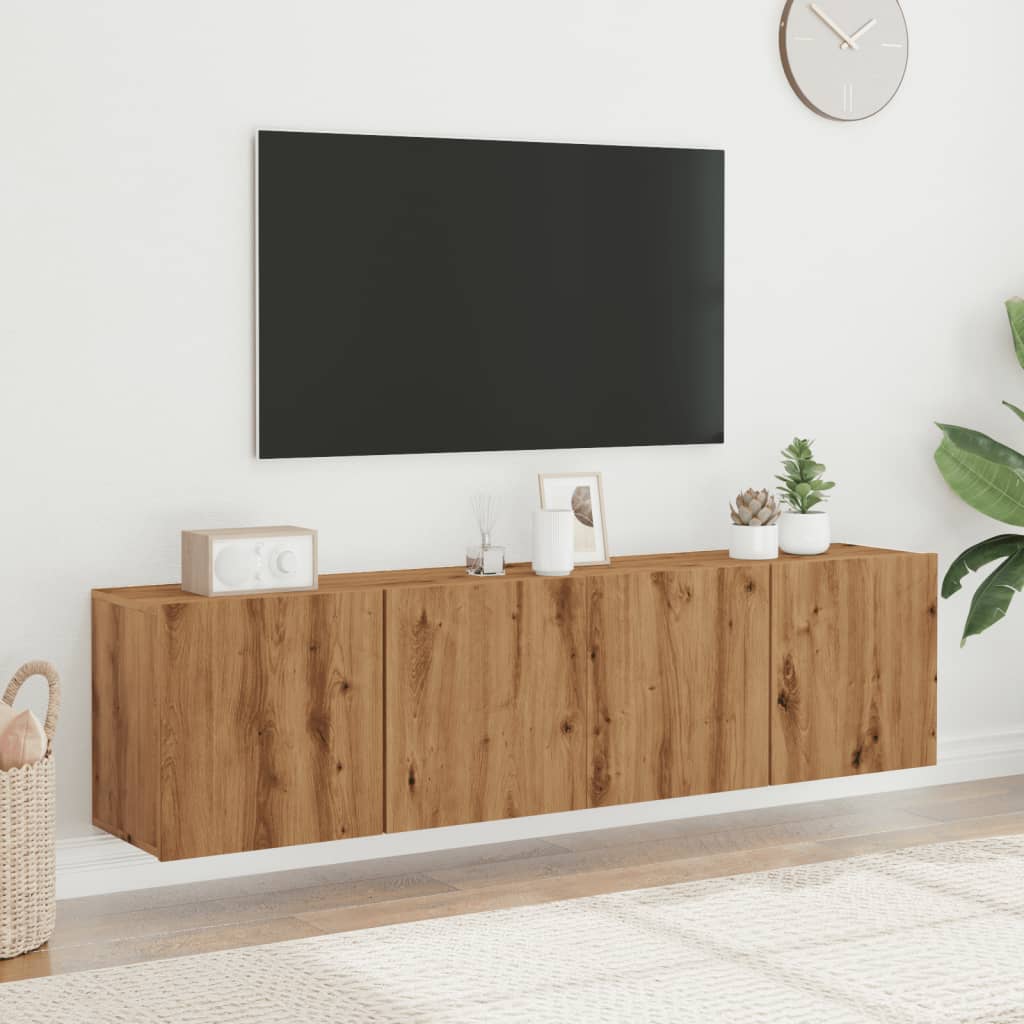 TV Cabinets Wall-mounted 2 pcs Artisian Oak 80x30x41 cm