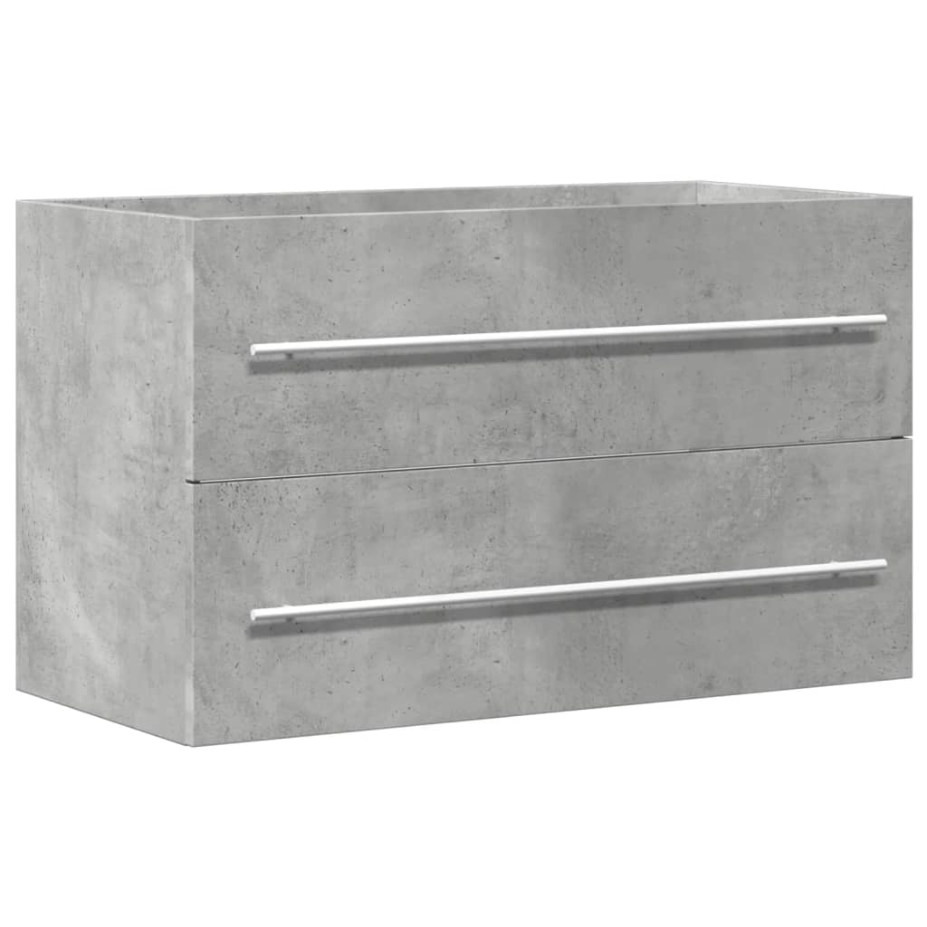 Sink Cabinet Concrete Grey 80x38.5x48 cm Engineered Wood