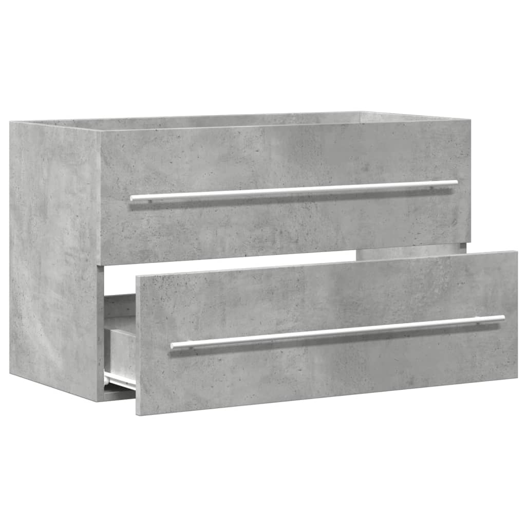 Sink Cabinet Concrete Grey 80x38.5x48 cm Engineered Wood