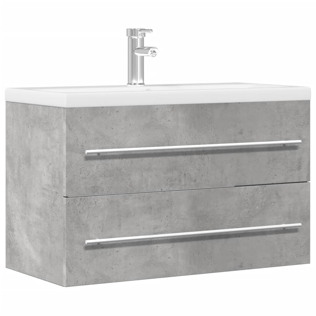 Sink Cabinet Concrete Grey 80x38.5x48 cm Engineered Wood