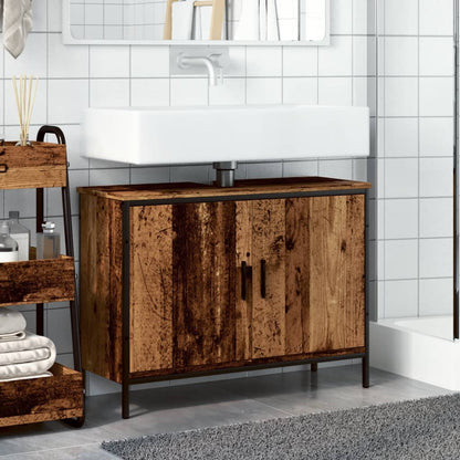 Sink Cabinet Old Wood 80x30x60 cm Engineered Wood