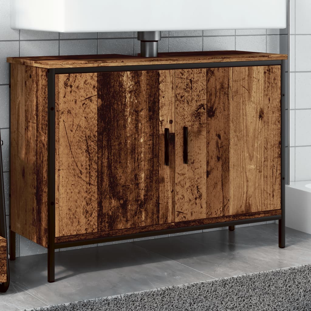 Sink Cabinet Old Wood 80x30x60 cm Engineered Wood