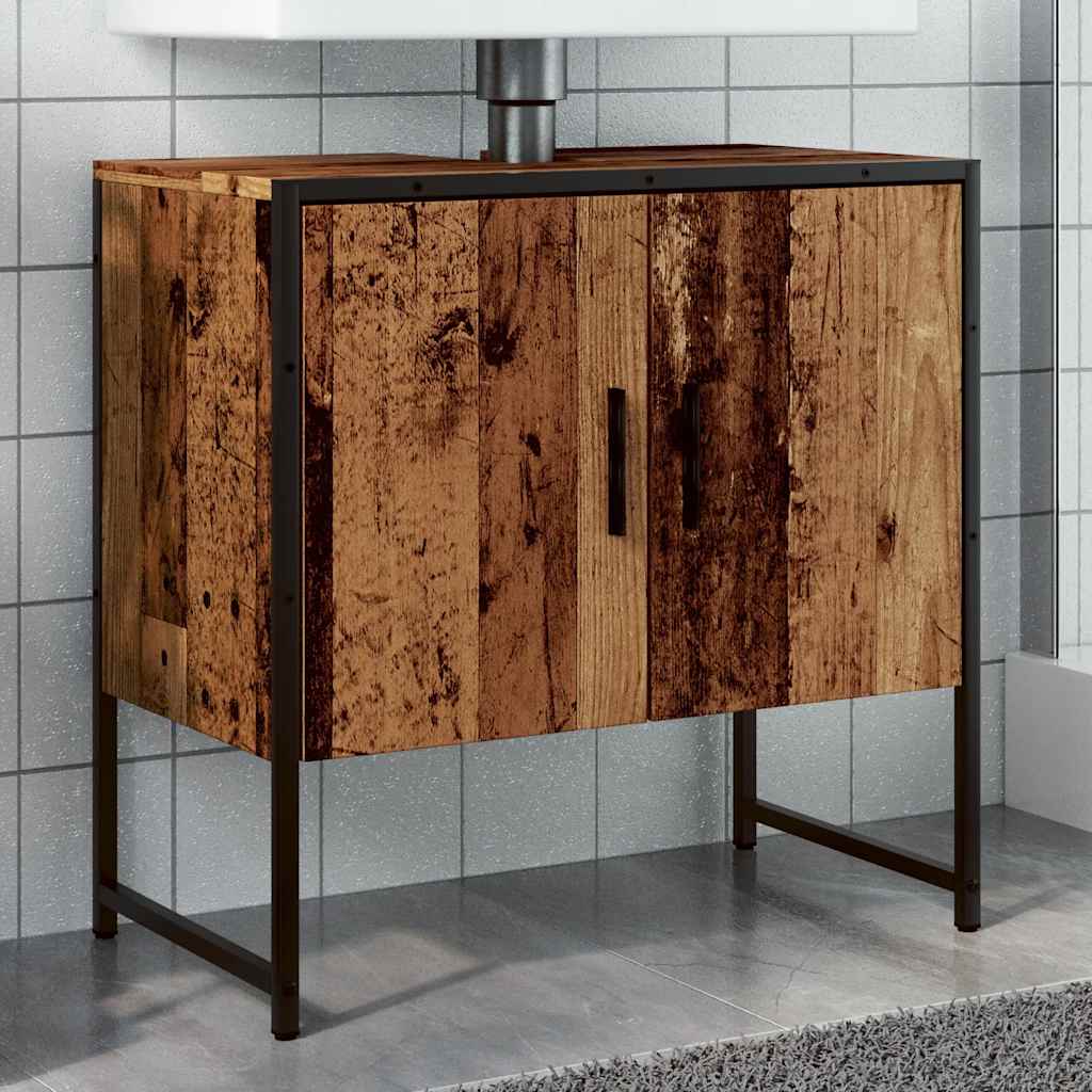 Bathroom Sink Cabinet Old Wood 60x33x60 cm Engineered Wood