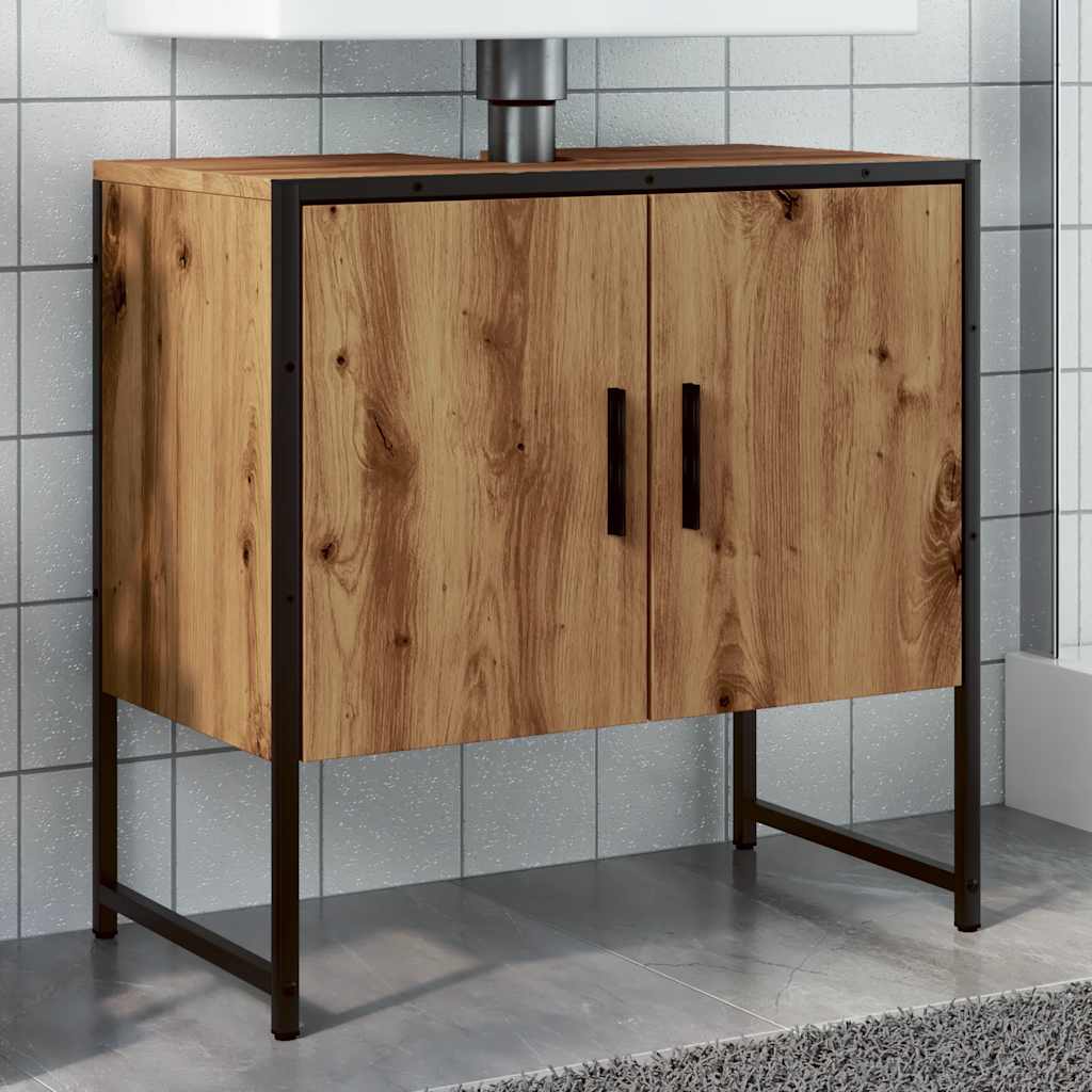 Bathroom Sink Cabinet Artisan Oak 60x33x60 cm Engineered Wood